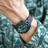 Brown Two Piece Ballistic Nylon Military Band Matte By DaLuca Straps.