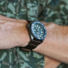 Two Piece Ballistic Nylon Watch Strap Brown PVD By DaLuca Straps.