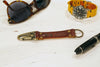 Keychain Made From Genuine Horween Color 4 Shell Cordovan Leather and Antique Brass Hardware by DaLuca Straps.