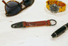 Keychain Made From Genuine Horween Color 4 Shell Cordovan Leather and Black PVD Hardware by DaLuca Straps.