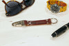 Keychain Made From Genuine Horween Color 4 Shell Cordovan Leather and Black Polished Hardware by DaLuca Straps.