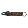Handmade Keychain Made From Genuine Horween Color 8 Shell Cordovan Leather and PVD Hardware by DaLuca Straps.