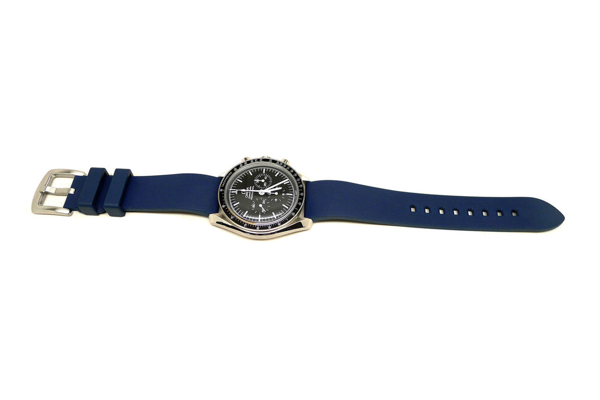 DaLuca Straps Adventurer Rubber FKM Watch Strap Blue Full