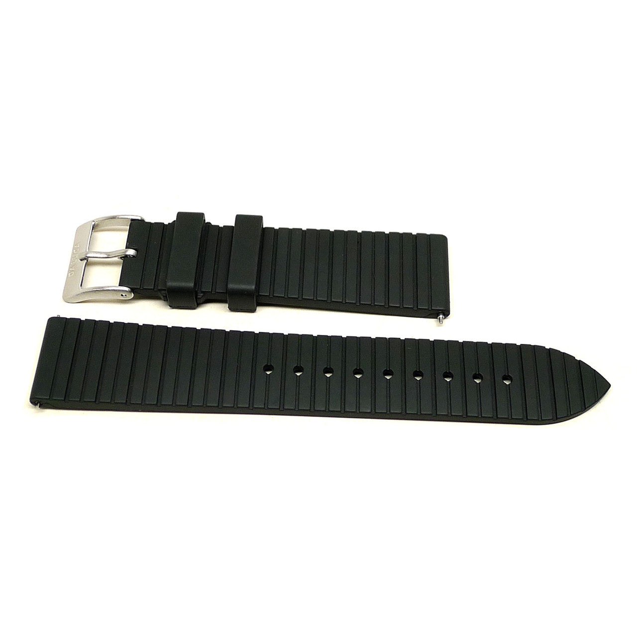 Racer Rubber FKM Watch Strap In Black by DaLuca Straps.