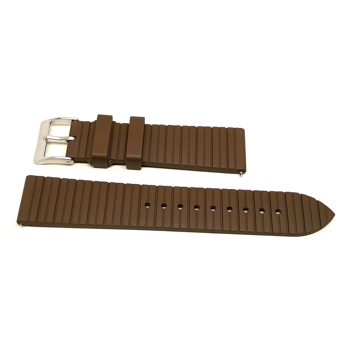 Racer Rubber FKM Watch Strap In Brown by DaLuca Straps.