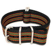 Goldfinger Ballistic Nylon Military Watch Strap With A Matte Silver Buckle By DaLuca Straps.