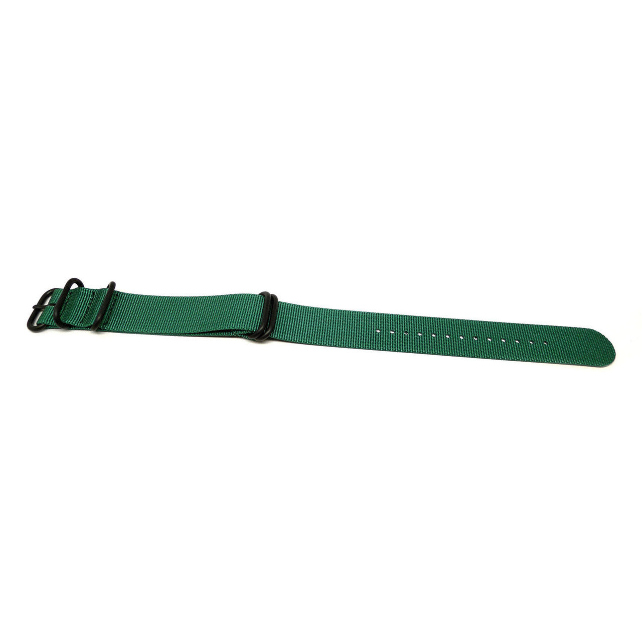 Green Ballistic Nylon Military Watch Strap With A PVD Buckle By DaLuca Straps.