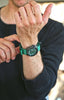 Green Ballistic Nylon Military Watch Strap With A PVD Buckle By DaLuca Straps.