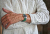 Braided Nylon Perlon Watch Strap Green Polished Buckle Main By DaLuca Straps.