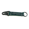 Handmade Keychain Made From Genuine Horween Green Shell Cordovan Leather and PVD Hardware by DaLuca Straps.