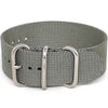 Grey Ballistic Nylon Military Single Piece Strap Matte Main By DaLuca Straps.