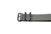 Grey Ballistic Nylon Military Watch Strap With A PVD Buckle By DaLuca Straps.
