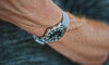 Braided Nylon Perlon Watch Strap Grey PVD Buckle By DaLuca Straps.