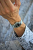 Braided Nylon Perlon Watch Strap Grey Polished Buckle Main By DaLuca Straps.