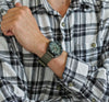 Two Piece Ballistic Nylon Watch Strap Grey PVD By DaLuca Straps.