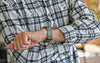 Two Piece Ballistic Nylon Watch Strap Grey PVD By DaLuca Straps.