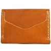 Back Of A Horizontal Card Wallet Made From Horween Natural Dublin Leather by DaLuca Straps.