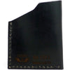Back Side Of An Angle Wallet Made From Genuine Horween Black Chromexcel Leather by DaLuca Straps.