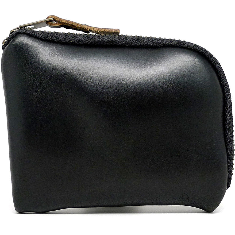 Our Handmade Zip Wallet Made From Horween Black Chromexcel Leather with a Black Zipper DaLuca Straps.