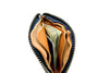 Inside Of Our Handmade Zip Wallet Made From Horween Natural Essex Leather with a Blue Zipper DaLuca Straps.