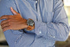 Light Brown Ballistic Nylon Military Watch Band With A Matte Silver Buckle By DaLuca Straps.
