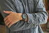 Military Single Piece Watch Strap Black Chromexcel PVD Lifestyle By DaLuca Straps.