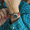 Military Single Piece Watch Strap Natural Dublin Matte Main By DaLuca Straps.