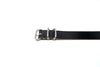 Military Single Piece Watch Strap Shell Cordovan Black Matte Side By DaLuca Straps.