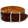 Shell Cordovan 1 Piece Military Leather Watch Strap - (Matte Buckle)