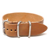 Military Single Piece Watch Strap Shell Cordovan Natural Matte Main By DaLuca Straps.