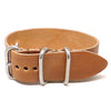 Shell Cordovan 1 Piece Military Leather Watch Strap - (Matte Buckle)