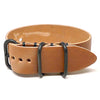 Shell Cordovan 1 Piece Military Leather Watch Strap - (PVD Buckle)