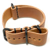 Military Watch Strap Shell Cordovan Natural PVD By DaLuca Straps.