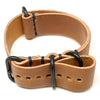 Shell Cordovan Military Leather Watch Strap - (PVD Buckle)