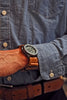 Shell Cordovan Military Leather Watch Strap - (PVD Buckle)