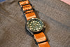 Shell Cordovan Military Leather Watch Strap - (PVD Buckle)