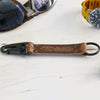 Close View Of Our Keychain Made From Genuine Horween Natural Chromexcel Leather and PVD Hardware by DaLuca Straps.