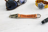 Keychain Made From Genuine Horween Natural Dublin Leather and Antique Brass Hardware by DaLuca Straps.