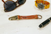 Keychain Made From Genuine Horween Natural Shell Cordovan Leather and Antique Brass Hardware by DaLuca Straps.
