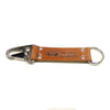Handmade Keychain Made From Genuine Horween Natural Shell Cordovan Leather and Polished Hardware by DaLuca Straps.