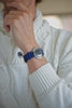 Stunning Navy Perlon Nylon Strap With A PVD Buckle By DaLuca Straps.