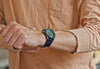 Two Piece Ballistic Nylon Watch Strap Navy PVD By DaLuca Straps.