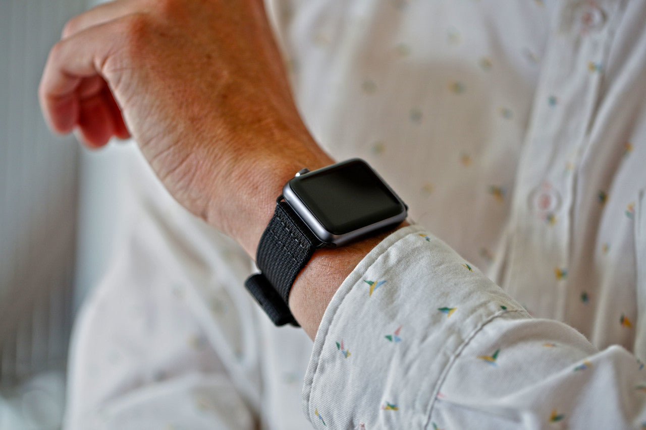 Nylon Apple Watch Strap Black DaLuca Straps.