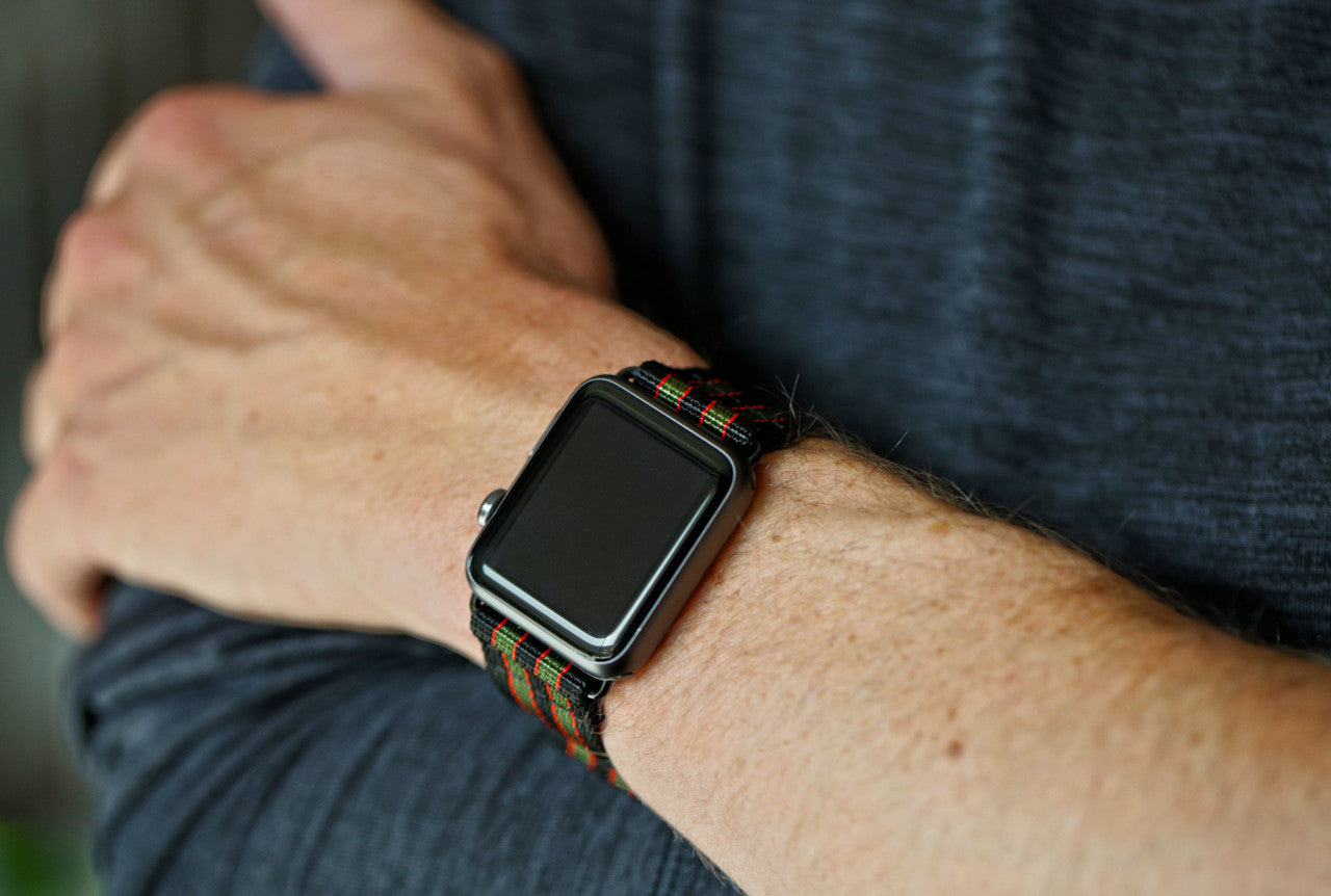 Nylon Apple Watch Strap Goldfinger Wrist DaLuca Straps.