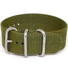 Ballistic Nylon Military 1 Piece Watch Strap - (Matte Buckle) Military Watch Straps