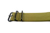 Olive Ballistic Nylon Military Watch Strap With A PVD Buckle By DaLuca Straps.