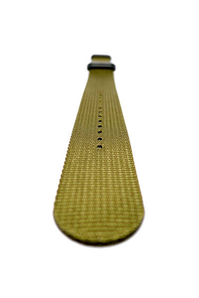 Olive Ballistic Nylon Military Watch Strap With A PVD Buckle By DaLuca Straps.