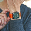 Single Piece Orange Ballistic Nylon Military Strap PVD Main By DaLuca Straps.