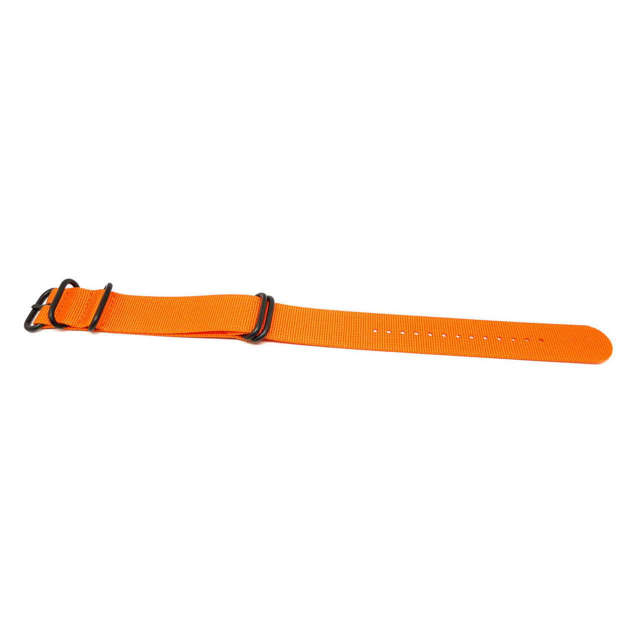 Orange Ballistic Nylon Military Watch Strap With A PVD Buckle By DaLuca Straps.