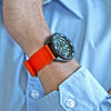 Orange Two Piece Ballistic Nylon Military Strap Matte By DaLuca Straps.